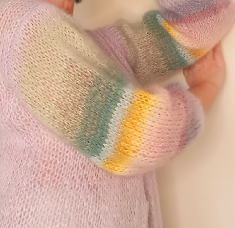 Rainbow cardigan longline