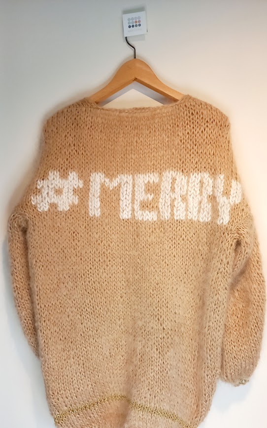 #MERRY Beige cardigan mid length