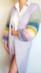 Rainbow cardigan longline