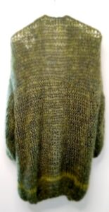 Royal Silk cardigan mid length green