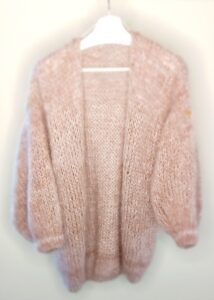 Royal Silk cardigan mid length powderrose