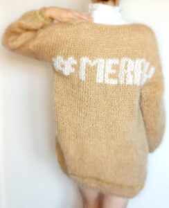 #MERRY Beige cardigan mid length